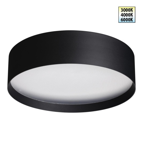 NOVOTECH 359601 OVER NT25 394 черный Светильник накладной светодиодный с переключ. цв. температуры IP20 LED 36W 220-240V 3000К\4000К\6000К ORBIS