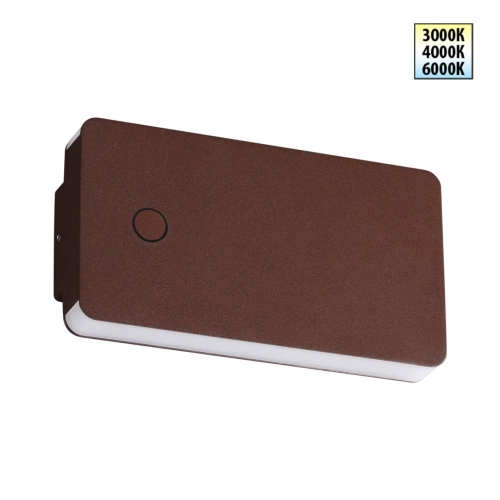 NOVOTECH 359591 STREET NT25 702  коричневый Светильник ландшафтный с переключ. цв. температуры IP54 LED 10W 100-240V 3000К\4000К\6000К STRAIT