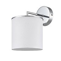 LUMION 6591/1W CLASSI LN26 065 хром/белый, металл/текстиль Бра E14 1*40W 220V SUNTORI