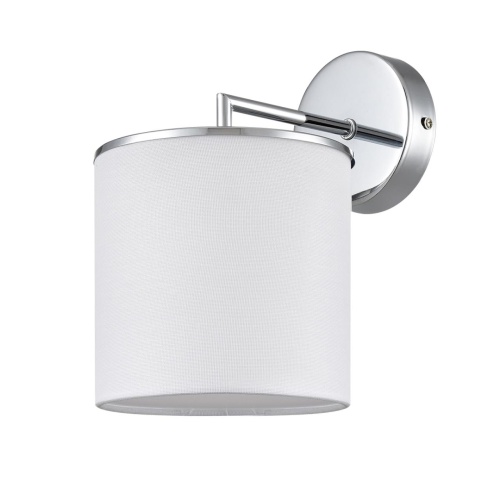LUMION 6591/1W CLASSI LN26 065 хром/белый, металл/текстиль Бра E14 1*40W 220V SUNTORI