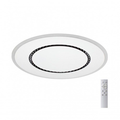 7663/44L MITRA LED SN 558 Светильник пластик/белый LED (44Вт+32Вт) 3000-6350K D600 IP20 пульт ДУ COSMO