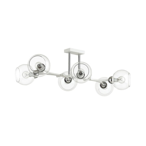 LUMION 4517/6C MODERNI LN26 222 белый, хром Люстра потолочная E14 6*40W 220V ALANA