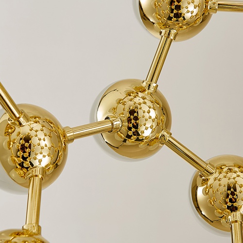 Подвесная люстра MESH D65 Gold фото 3 Подвесная люстра MESH D65 Gold фото 3