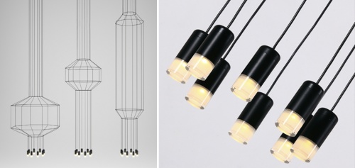 Подвесной светильник Via Wireflow polyhedral 0331 Lineal Pendant Light фото 2