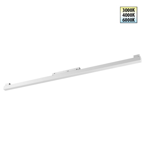 NOVOTECH 359620 SHINO NT25 158 белый Трековый светильник для низков. шинопровода с переключ. цв. темпер. IP20 LED 3000К\4000К\6000К 30W 48V FLUM