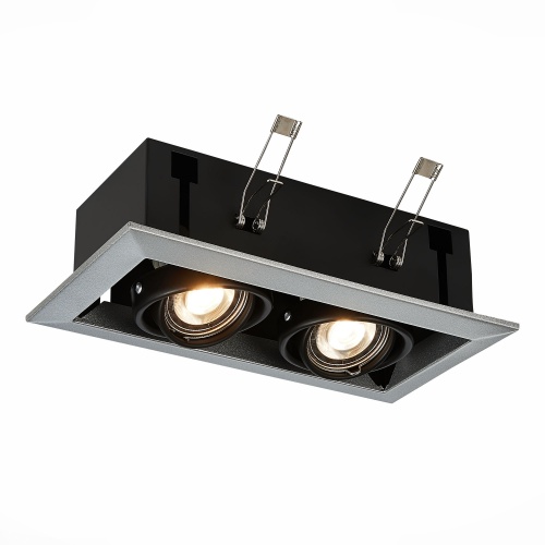 ST250.148.02 Св-к встр. Черный GU10 2*50W L245xW126xH70 220V Без ламп ST250.148.02 Св-к встр. Черный GU10 2*50W L245xW126xH70 220V Без ламп