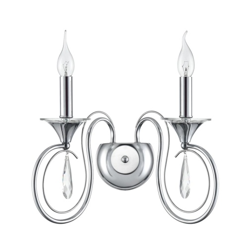 LUMION 8032/2W CLASSI LN26 084 металл/хрусталь, хром/прозрачный Бра E14 2*40W 220V LAOKA