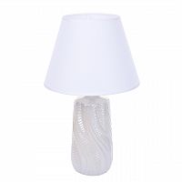 LUMION 8211/1T CLASSI LN26 475 белый жемчужный/белый, керамика/текстиль Настольная лампа Е27 1*60W 220V SINNA