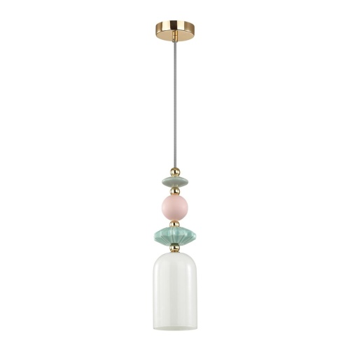 ODEON LIGHT EXCLUSIVE 4861/1B CLASSIC ODL_EX21 131 золото/разноцветн./керамика/стекло Подвес E14 1*40W CANDY