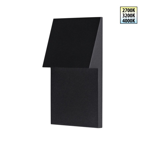 NOVOTECH 359724 STREET NT25 766 черный Подсветка для лестниц с переключателем цв. температуры IP65 LED 3W 100-240V 2700К\3200К\4000К SCALA