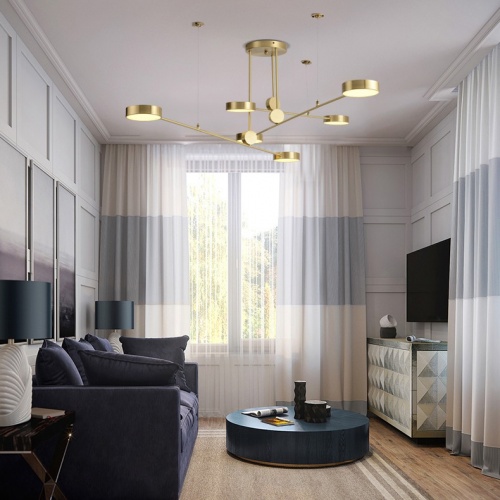 Люстра на штанге TECHNUM LED GOLD фото 2