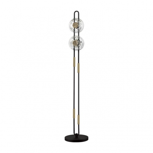 ODEON LIGHT EXCLUSIVE 5407/23FL MODERN ODL_EX24 101 черный/золотой/металл/стекло Торшер LED 23W 3000K 1940Лм MAGNET