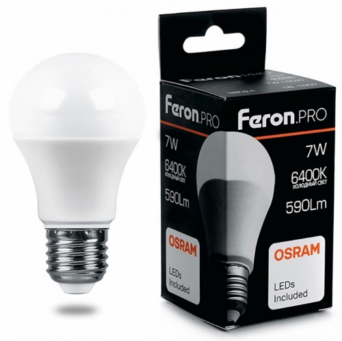 Лампа светодиодная Feron LB-1307 E27 7Вт 6400K 38025 Лампа светодиодная Feron LB-1307 E27 7Вт 6400K 38025