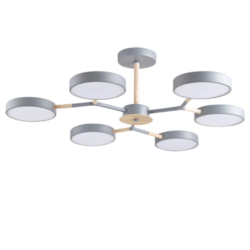 LUMION 5651/99CL LEDIO LN26 347 серый, дерево Люстра потолочная LED 108W  3000/4000/6000К 220V BRAD