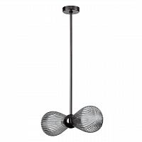 ODEON LIGHT EXCLUSIVE 5417/2 MODERN ODL_EX23 000 черный хром/дымчатый/металл/стекло Подвес E14 2*40W ELICA