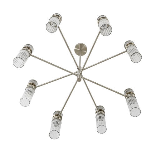 LUMION 8277/8 MODERNI LN26 164 сатин никель/прозрачный, металл/стекло Люстра Е14 8*40W 220V DENVER фото 5