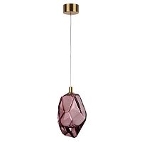 ODEON LIGHT 7113/4LA L-VISION ODL25 Подвесной светильник бронзовый/винное стекло/металл IP20 LED 4W 300Лм 3000K 200° 220V GEMME