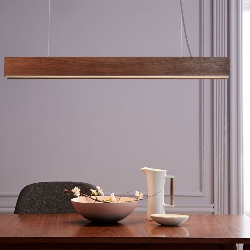Подвесной реечный светильник RISTON Light brown фото 8