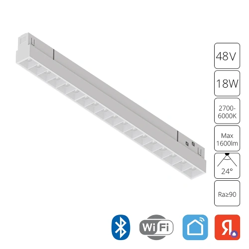 Магнитный трековый светильник Arte Lamp LINEA A4695PL-1WH Магнитный трековый светильник Arte Lamp LINEA A4695PL-1WH