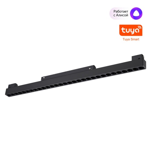 NOVOTECH 359637 SHINO NT25 144 черный Трековый низковольт. св-к диммир. со сменой цв.температуры, пульт ДУ/Tuya Smart Life IP20 LED 30W 48V 3000-6000K FLUM