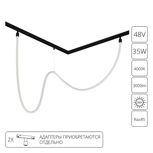 Гибкий неон Arte Lamp LOOP для магнитных трековых систем OPTIMA, LINEA, EXPERT A4910PL-1BK Гибкий неон Arte Lamp LOOP для магнитных трековых систем OPTIMA, LINEA, EXPERT A4910PL-1BK