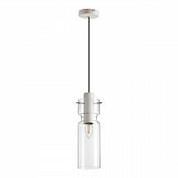 ODEON LIGHT 5057/1B PENDANT ODL24 385 белый/прозрачный/металл/стекло Подвес E27 1*40W SCROW