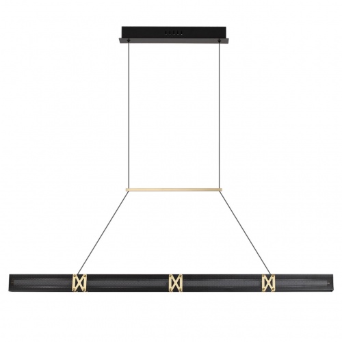 ODEON LIGHT 7083/20L L-VISION ODL25 000 Подвесной светильник черный/золото/ металл/акрил IP20 LED 20W 3000K 220V MESH