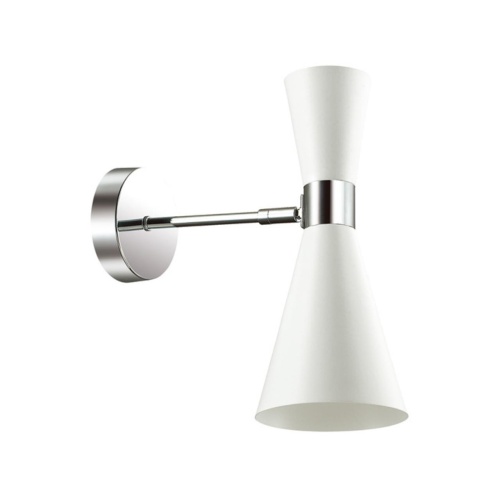 LUMION 3661/1W MODERNI LN26 213 хром/матовый белый Бра E14 60W 220V QUINN