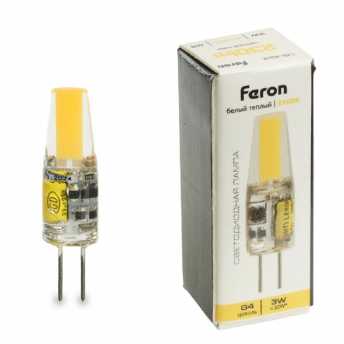 Лампа светодиодная Feron LB-424 G4 3Вт 2700K 51170 фото 7 Лампа светодиодная Feron LB-424 G4 3Вт 2700K 51170 фото 7