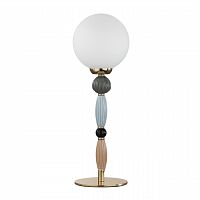 ODEON LIGHT EXCLUSIVE 5405/1T MODERN ODL_EX24 125 золотой/коричневый/голубой/белый матов./металл/керамика/стекло Настольная лампа E14 1*40W PALLE