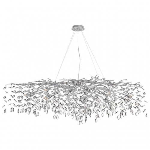 ODEON LIGHT 4970/16 HALL ODL24 615 матов.серебристый/алюмин./хрусталь Люстра G9 16*40W DELICA