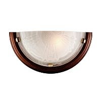 SONEX 036 GL-WOOD SN 111 Бра стекло/белое/темный орех E27 1*100Вт 360х180 LUFE WOOD
