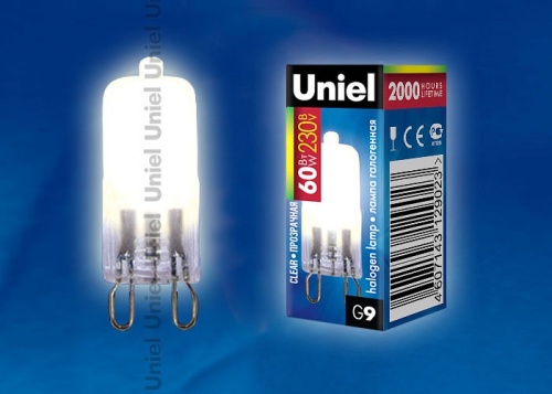 Лампа галогеновая Uniel G9 60Вт 3000K 00574 фото 2 Лампа галогеновая Uniel G9 60Вт 3000K 00574 фото 2