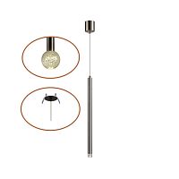ODEON LIGHT 4375/3LA HIGHTECH ODL26 279 Подвесной светильник никель/хрусталь. стекло/металл IP20 LED 3W 400Лм 3000K 220-240V FIANO