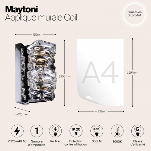 Бра Maytoni Coil MOD124WL-L6CH3K фото 4 Бра Maytoni Coil MOD124WL-L6CH3K фото 4