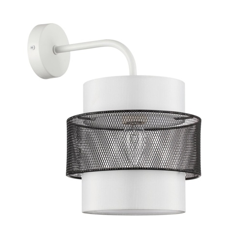 LUMION 8002/1W MODERNI LN25 000 белый, черный металл/металл, текстиль Бра Е27 60W 220V ANIMAISA