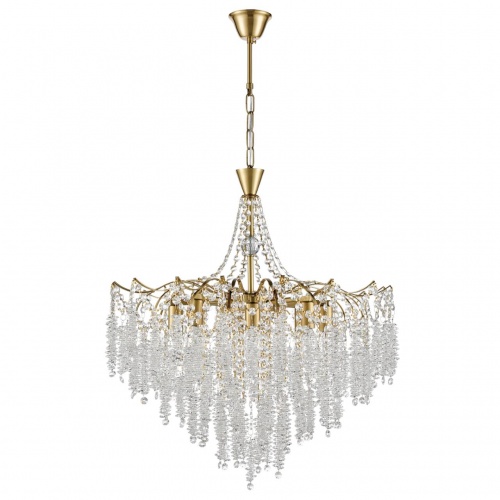 LUMION 8243/8 CLASSI LN26 086 латунь металл/хрусталь Люстра подвесная E14 8*40W 220V KRISTINA