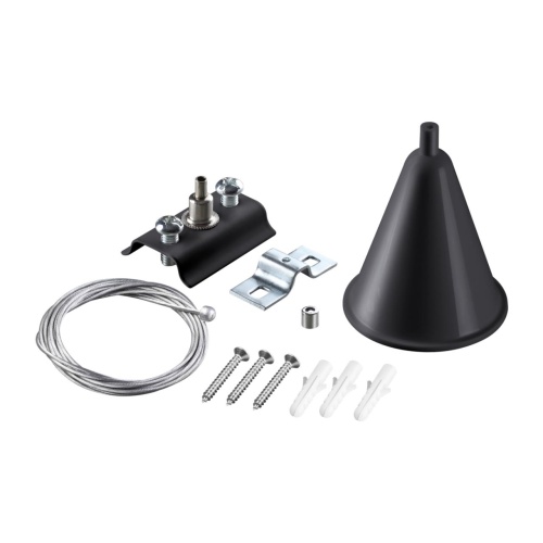 NOVOTECH 135152 PORT NT22 233 черный Подвесной комплект с 2-х метровым тросом для однофазного двухжильного шинопровода IP20