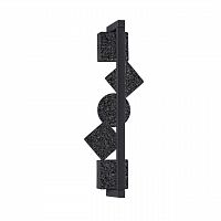 ODEON LIGHT EXCLUSIVE 6692/7WL HIGHTECH ODL_EX24 057 Настенный светильник черный/фактура crack ice/металл/акрил поворотный на 360° IP20 LED 8W 184Лм 3000K GEOS