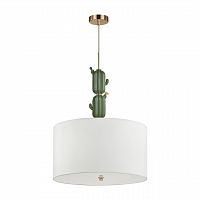 ODEON LIGHT EXCLUSIVE 5425/3 MODERN ODL_EX24 099 золотой/зеленый/белый/металл/керамика/ткань Люстра E27 3*60W CACTUS