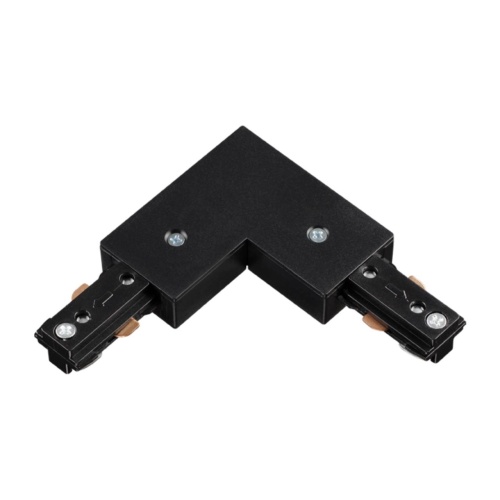 NOVOTECH 135009 PORT NT18 255 черный Соединитель с токопроводом L-образный для однофазного трехжильного шинопровода