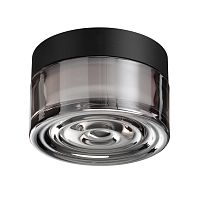 ODEON LIGHT 7157/6CL HIGHTECH ODL26 493 Настенно-потолочный светильник черный/дымчатый/стекло/поликарбонат IP65 LED 6W 410Лм 2200/2700/3000K 120° 220-240V RONDA