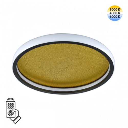 SONEX 7736/60L MITRA LED SN 604 Светильник металл/акрил/белый/золотой/черный LED 60Вт 3000-6500К D450 IP20 пульт ДУ SHIMMERS