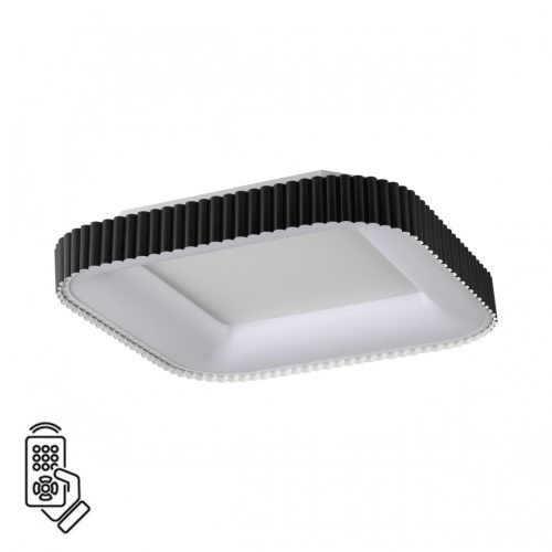 SONEX 7768/56L AVRA LED SN 578 Светильник металл/белый/черный LED (56Вт+14Вт) 3000-6000K 500х500 IP43 пульт ДУ+подсветка SHARMEL