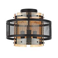 LUMION 8007/3C MODERNI LN26 296 черный/черный, золотой металл/металл, стекло Потолочный светильник Е14 3*40W 220V ZARINA