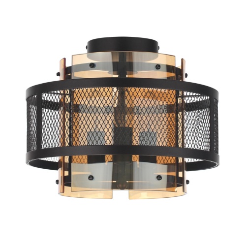 LUMION 8007/3C MODERNI LN26 296 черный/черный, золотой металл/металл, стекло Потолочный светильник Е14 3*40W 220V ZARINA