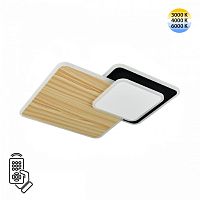 SONEX 7737/60L MITRA LED SN 602 Светильник металл/акрил/белый/под дерево/черный LED 60Вт 3000-6500К 440x440 IP20 пульт ДУ PINE