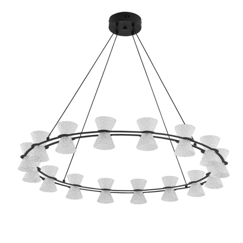 LUMION 8341/54L LEDIO LN26 228 черный/прозрачный металл/акрил Люстра подвесная LED 54W 3000K 220V VINORA