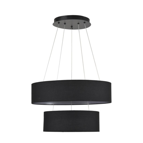 LUMION 8373/55L LEDIO LN26 257 черный, металл/текстиль/силикон Люстра подвесная LED 55W 3000/4000/6000K 220V SAVA