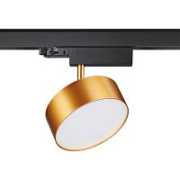 NOVOTECH 358760 PORT NT21 269 матовое золото Трехфазный трековый светодиодный светильник IP20 LED 24W 4000K 2100Лм 100-265V PROMETA